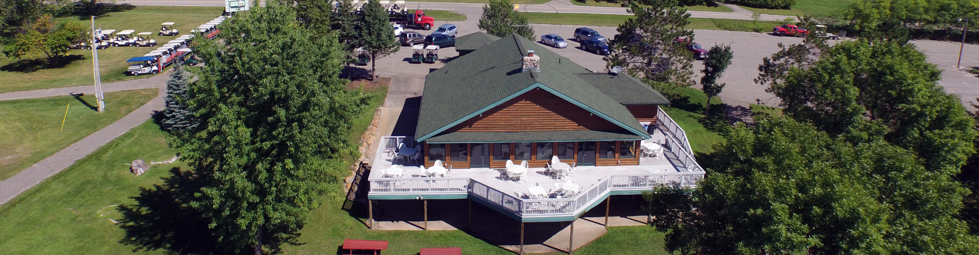 Aerial view of clubhouse